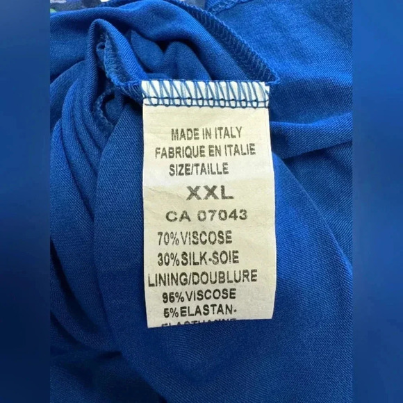 💥HOST PICK💥 Angela Moda NWT Dress 30% Silk Blue/Purple/ Green Size XXL. - Picture 10 of 11